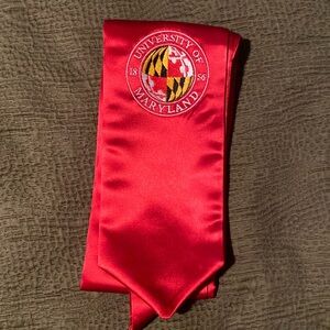 Red University of Maryland UMD Graduation Stole